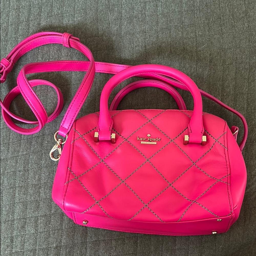 Kate Spade Fuchsia Quilted Satchel